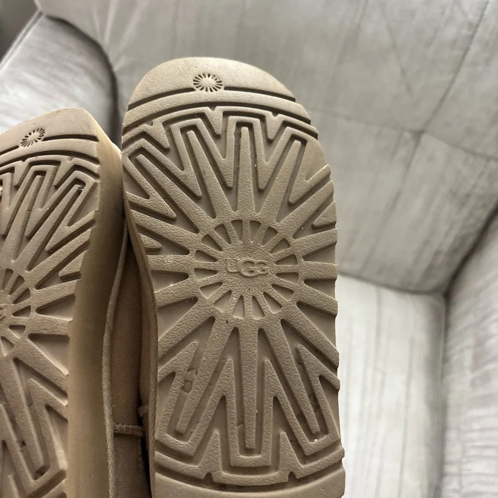 UGG Beige and Cream Cozy Lined Boots